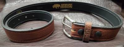 Genuine Bison Leather Belt